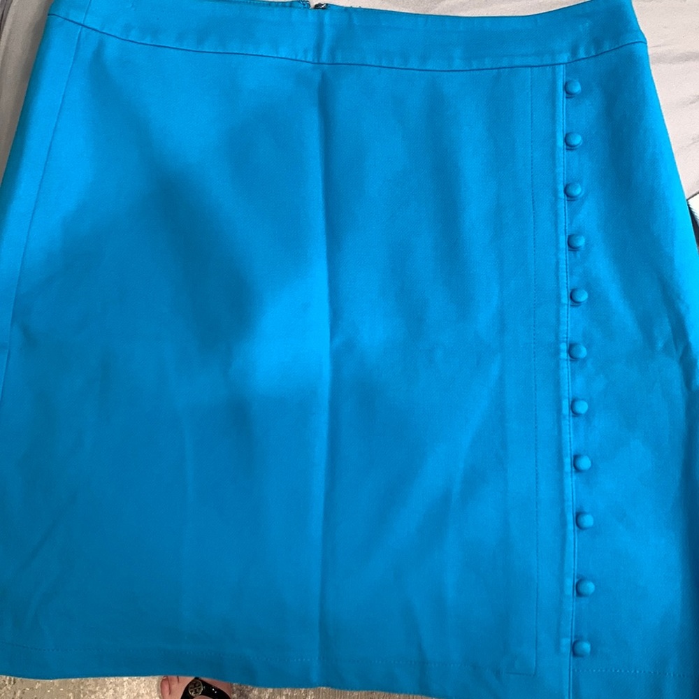 Bright blue work skirt